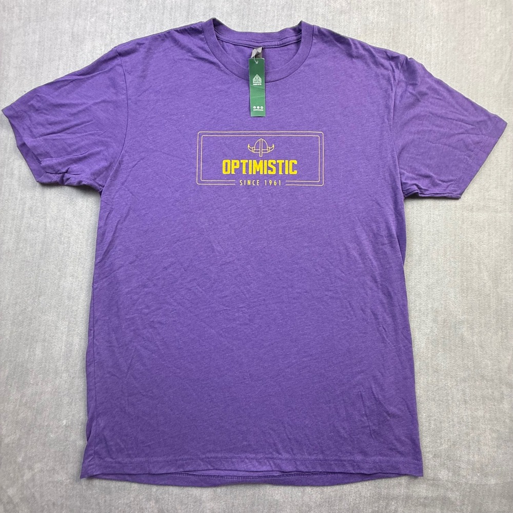 Northmade Co Optimistic Since 1961 Purple Viking Graphic T-Shirt Mens Large NWT